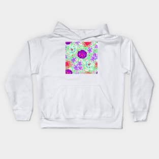 Colorful flowers Kids Hoodie